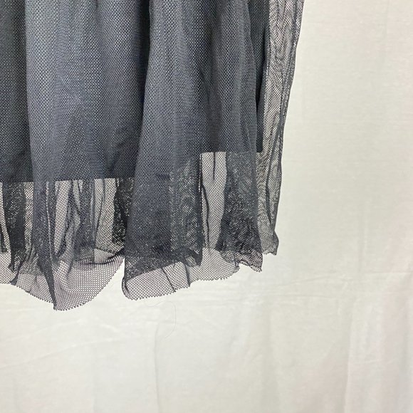 Ardene Black Tulle Mesh Midi Skirt Size M Elastic Waist - Picture 2 of 6